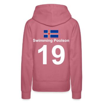 Swimming Pool Sun - Women’s Premium Organic Hoodie - mauve - Back - Isabella (175cm)