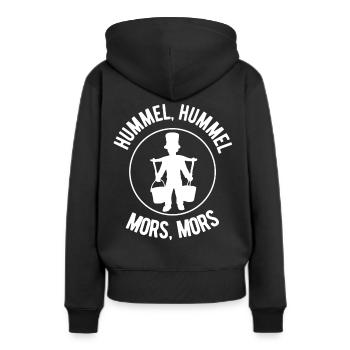 Bourdon, Bourdon - Mors, Mors - Sweat à capuche Premium bio Femme - noir - Dos - Julia (174cm)