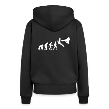 Evolution Graphic to Fly Kick - Sweat à capuche Premium bio Femme - noir - Dos - Julia (174cm)
