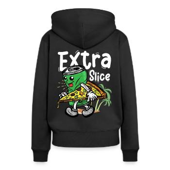 Tranche supplémentaire - Sweat à capuche Premium bio Femme - noir - Dos - Julia (174cm)