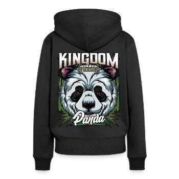 Panda Bear Bamboo Bear Grand cadeau de la faune Panda - Sweat à capuche Premium bio Femme - noir - Dos - Julia (174cm)