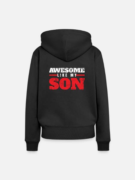 Vater Sohn - Dame Premium hoodie, økologisk bomuld - sort