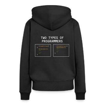 Two types of programmers PHP HTML IT Developer - Women’s Premium Organic Hoodie - black - Back - Julia (174cm)