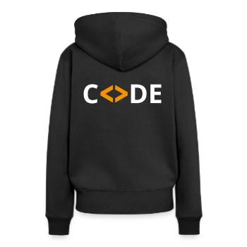 Code Programmer HTML PHP Developer - Women’s Premium Organic Hoodie - black - Back - Julia (174cm)
