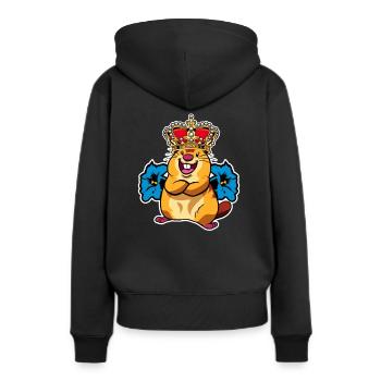 Gentiane Marmot King Couronne Alm Alpes Cadeau - Sweat à capuche Premium bio Femme - noir - Dos - Julia (174cm)