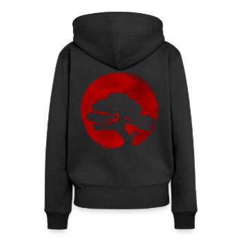 Bonsai Baum Pflanzen Japan Baumschnitt Geschenk - Frauen Premium Bio Hoodie - Schwarz - Hinten - Julia (174cm)