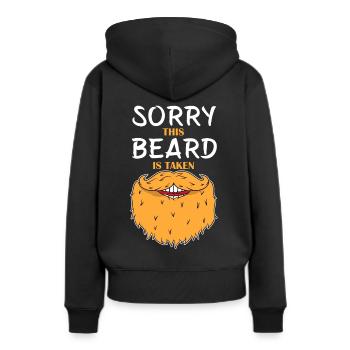 Bart Bärtig Bartträger Hipster Vollbart Geschenk - Frauen Premium Bio Hoodie - Schwarz - Hinten - Julia (174cm)