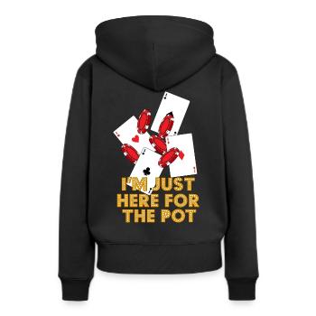 Poker Spieler Casino Texas Hold Em All In Geschenk - Frauen Premium Bio Hoodie - Schwarz - Hinten - Julia (174cm)