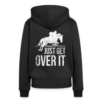Équitation saut d'obstacles - Sweat à capuche Premium bio Femme - noir - Dos - Julia (174cm)