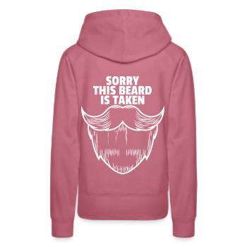 Bart Bärtig Bartträger Hipster Vollbart Geschenk - Frauen Premium Bio Hoodie - Malve - Hinten - Isabella (175cm)