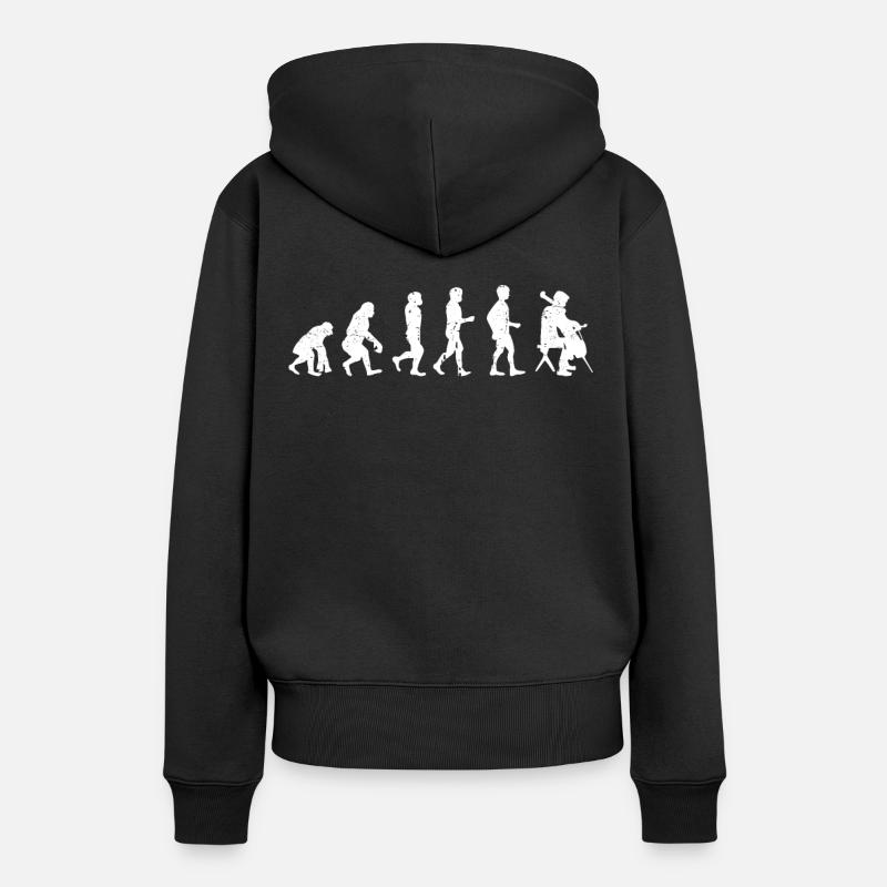 Cellist Evolution Geschenkidee Cellist - Frauen Premium Bio Hoodie - Schwarz