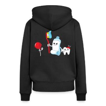 Dentiste Dentiste Dentiste Dentiste Dentiste - Sweat à capuche Premium bio Femme - noir - Dos - Julia (174cm)