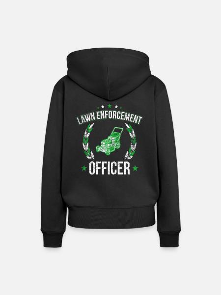 Rasenmähen Rasen - Frauen Premium Bio Hoodie - Schwarz