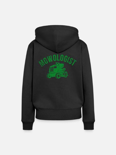 Rasenmähen - Frauen Premium Bio Hoodie - Schwarz