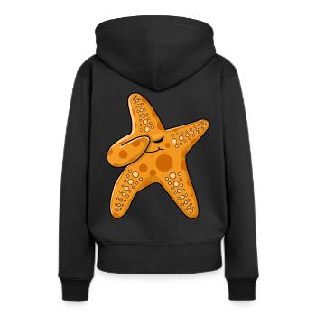 Tamponner étoile de mer étoile de mer plage dab danse - Sweat à capuche Premium bio Femme - noir - Dos - Julia (174cm)