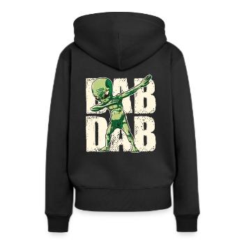 Dabbing Alien Dab Dab - Frauen Premium Bio Hoodie - Schwarz - Hinten - Julia (174cm)