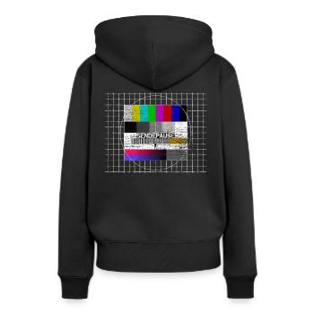 Image de test - Sweat à capuche Premium bio Femme - noir - Dos - Julia (174cm)