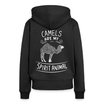Camels Are My Spirit Animal Dromedary Gift Camel - Women’s Premium Organic Hoodie - black - Back - Julia (174cm)