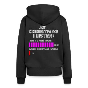 Christmas Song Noël Dernier Cadeau de Christmas - Sweat à capuche Premium bio Femme - noir - Dos - Julia (174cm)