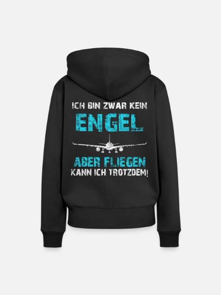 Pilot Fliegen - Frauen Premium Bio Hoodie - Schwarz