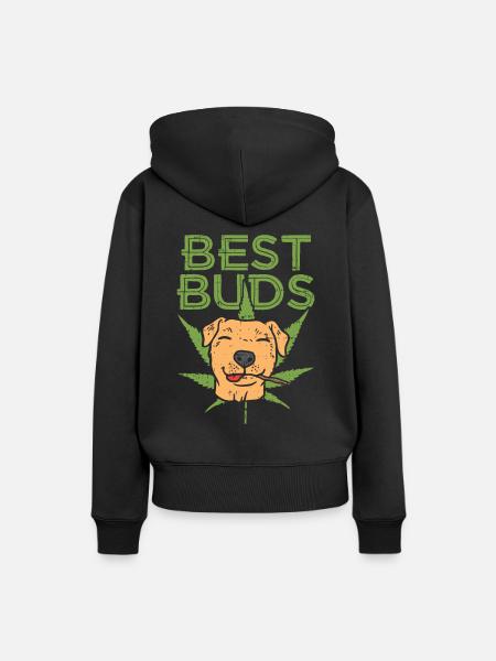 Bester Kumpel - Pitbull Shirt - Frauen Premium Bio Hoodie - Schwarz