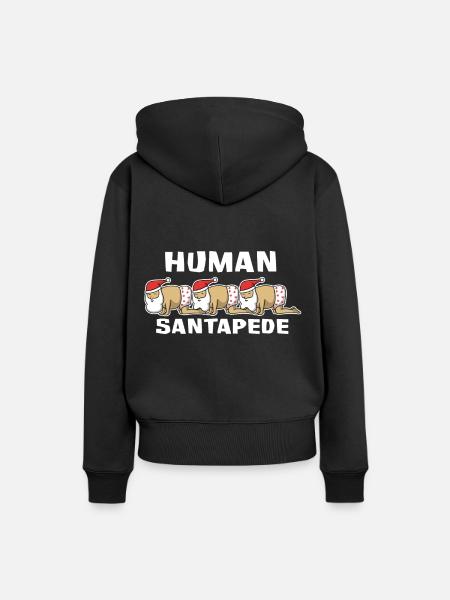 Weihnachtsmann Human Santapede - Frauen Premium Bio Hoodie - Schwarz