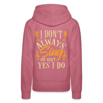 Chanteur chanteur - Sweat à capuche Premium bio Femme - mauve - Dos - Isabella (175cm)