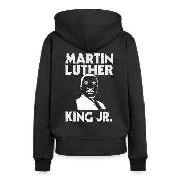 Martin Luther King Junior - Sweat à capuche Premium bio Femme - noir - Dos - Julia (174cm)