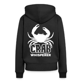 Krabbe - Frauen Premium Bio Hoodie - Schwarz - Hinten - Julia (174cm)