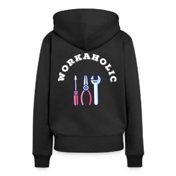 Je suis une idée cadeau d'anniversaire bourreau de travail - Sweat à capuche Premium bio Femme - noir - Dos - Julia (174cm)