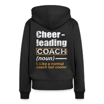 Cheerleader - Frauen Premium Bio Hoodie - Schwarz - Hinten - Julia (174cm)