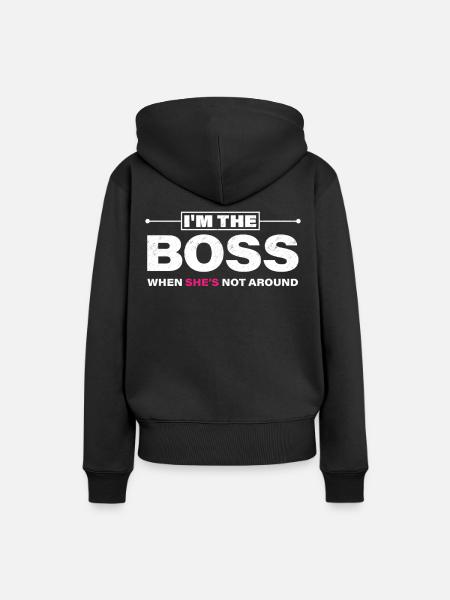 Mann Frau Lustiger Spruch - Frauen Premium Bio Hoodie - Schwarz