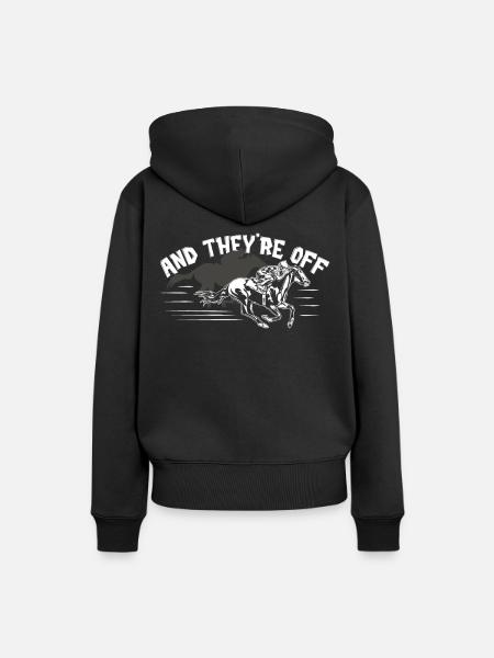 Horse race - Women’s Premium Organic Hoodie - black