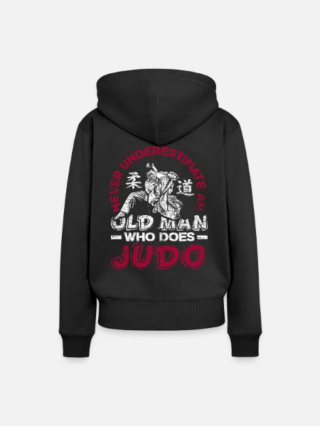 Judo Alter Mann - Frauen Premium Bio Hoodie - Schwarz
