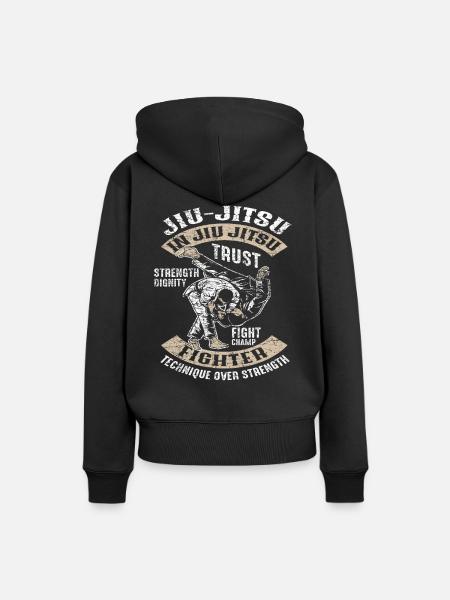 Jiu Jitsu Kampfkunst - Frauen Premium Bio Hoodie - Schwarz