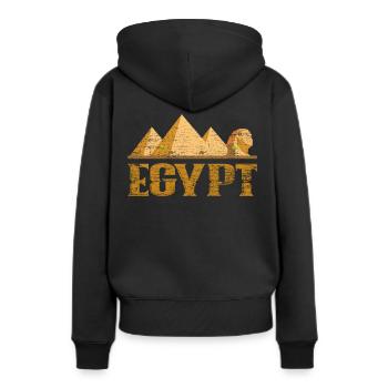 Pyramides d'Egypte - Sweat à capuche Premium bio Femme - noir - Dos - Julia (174cm)