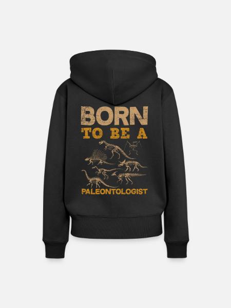 Paläontologe Forschung - Frauen Premium Bio Hoodie - Schwarz