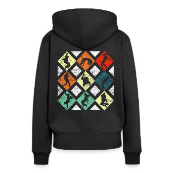 Break Dance - Sweat à capuche Premium bio Femme - noir - Dos - Julia (174cm)