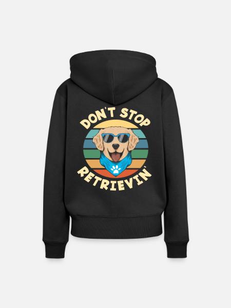 Golden Retriever Hunderasse Bester Freund - Frauen Premium Bio Hoodie - Schwarz