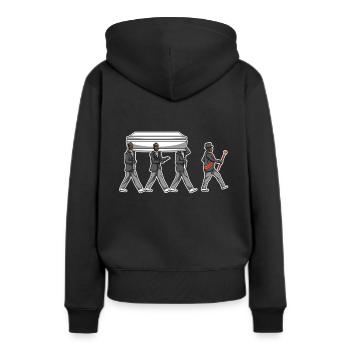 Mème de danse des porteurs de cercueil - Sweat à capuche Premium bio Femme - noir - Dos - Julia (174cm)