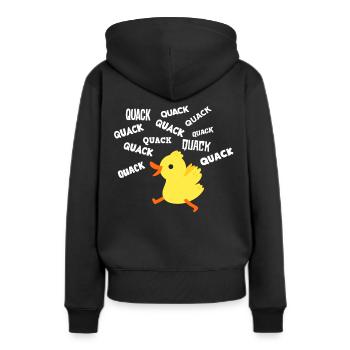 Ente Quak Quak Quak - Frauen Premium Bio Hoodie - Schwarz - Hinten - Julia (174cm)