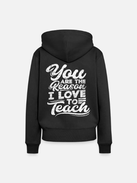 Lehrer - Dame Premium hoodie, økologisk bomuld - sort