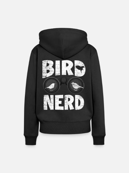 Vogelbeobachter Vogelfreund - Frauen Premium Bio Hoodie - Schwarz