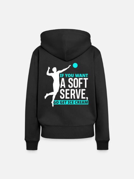 Volleyball Leidenschaft Geschenkidee - Frauen Premium Bio Hoodie - Schwarz