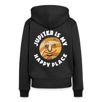 Astronomie Jupiter - Sweat à capuche Premium bio Femme - noir - Dos - Julia (174cm)