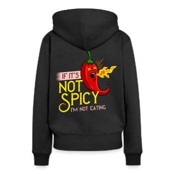 Piment piquant Jalapeno Habanero Poivre - Sweat à capuche Premium bio Femme - noir - Dos - Julia (174cm)