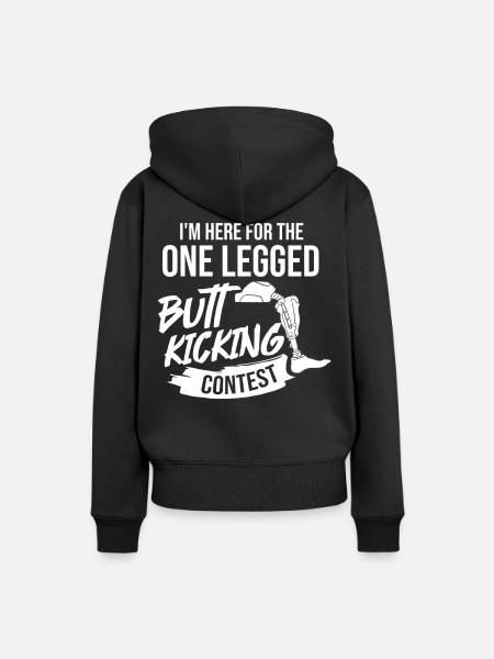 Beinprothese Beinamputation Amputiert Bein - Dame Premium hoodie, økologisk bomuld - sort
