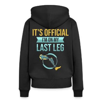 Prothèse de jambe Amputé de la jambe - Sweat à capuche Premium bio Femme - noir - Dos - Julia (174cm)