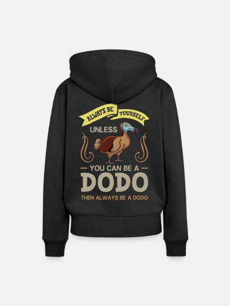 Dodo Oiseau Dronte Dudu Squelette Madagascar - Sweat à capuche Premium bio Femme - noir