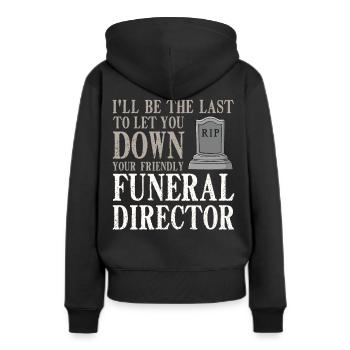Bestatter Bestattung Beerdigung Begräbnis Friedhof - Frauen Premium Bio Hoodie - Schwarz - Hinten - Julia (174cm)